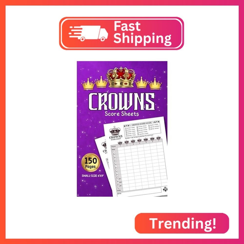 Crowns Score Sheets: 150+ Pages For Scorekeeping – Small Size 6×9