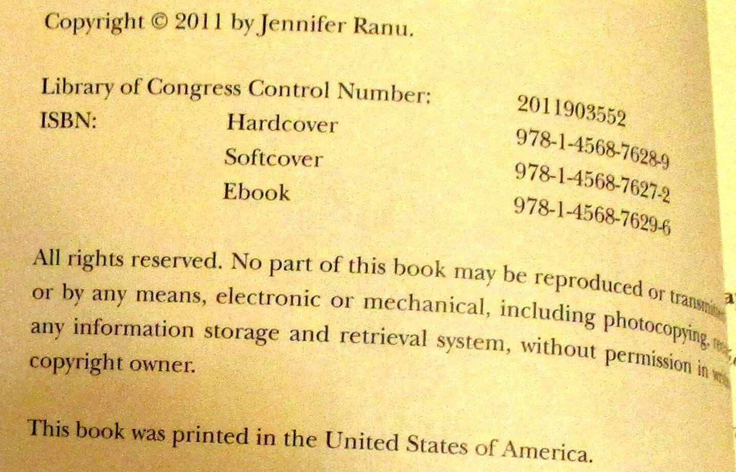 2011 Skatekey by Jennifer Ranu Softcover Book SIGNED 164 Pages W/Bookmark