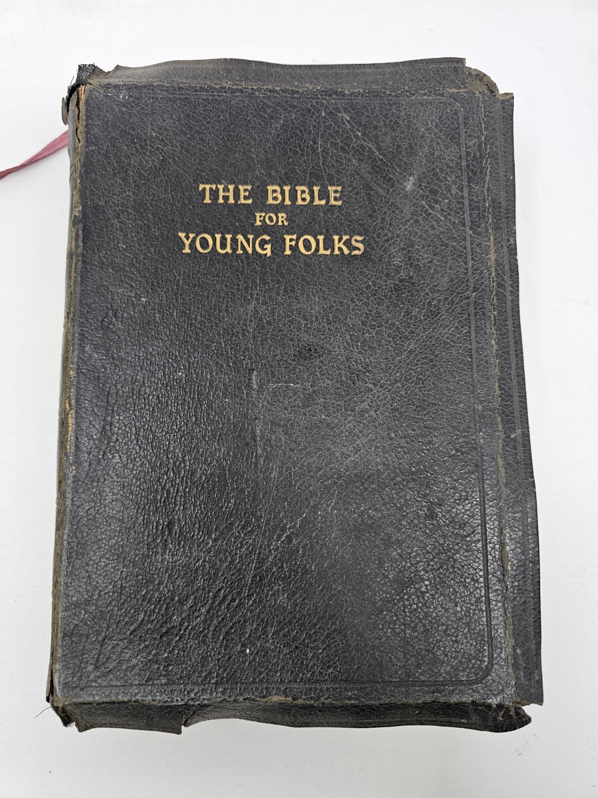 The Bible for Young Folks 1945 Illustrated Gold Gilt Page Edges Red Letter Ed.