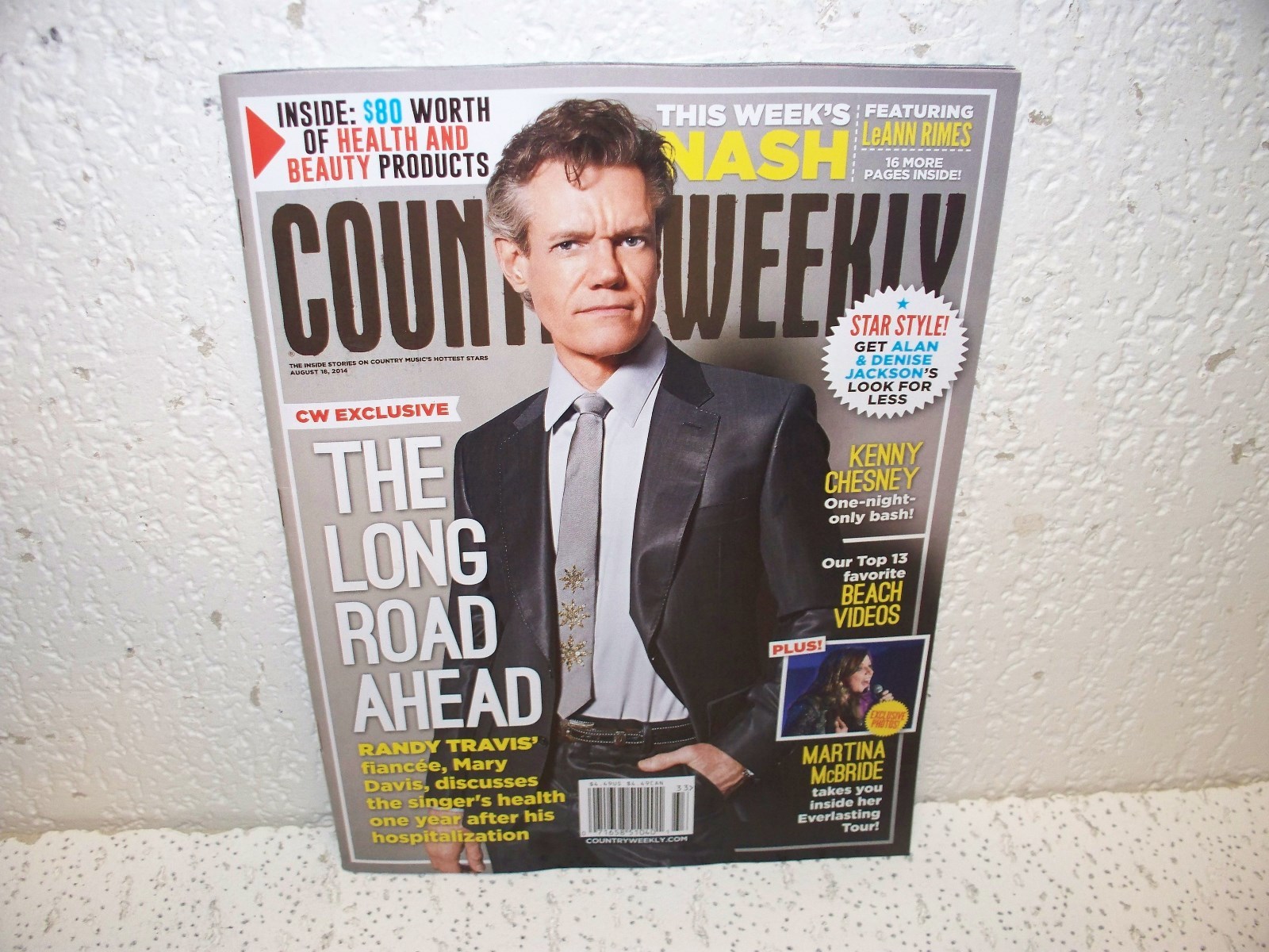 Country Weekly Magazine August 18 2014 Randy Travis Recovery Kenny Chesney
