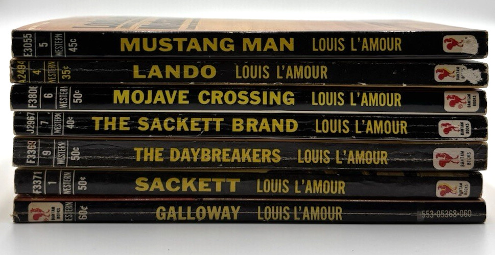 Louis Lamour Vintage Sackett Book Lot Western Several 1st Printings Flaws Listed