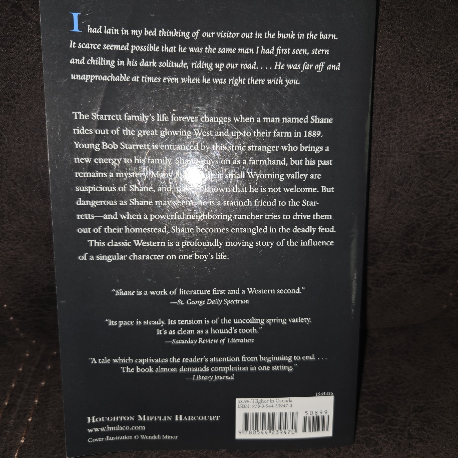 Shane by Jack Schaefer (2014, Trade Paperback) Western Novel ISBN: 9780544239470