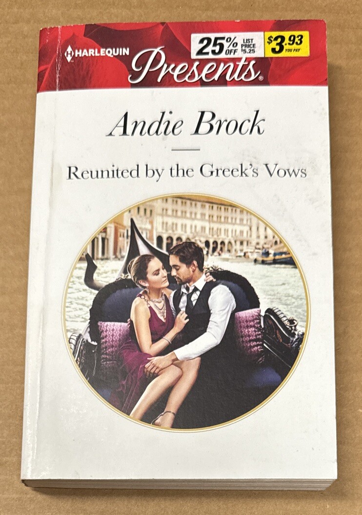 Reunited by the Greek’s Vows by Andie Brock (2019, Mass Market, GOOD)