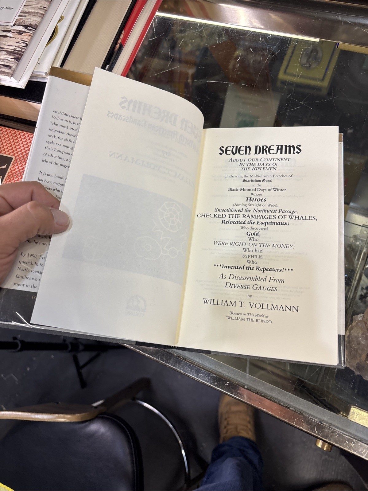 The Rifles William T Vollmann Signed Hardcover DJ First Edition 1st Print 1994