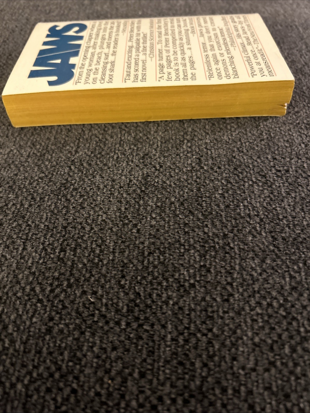 Jaws 1974 Peter Benchley, Bantam Edition Paperback 9th Printing