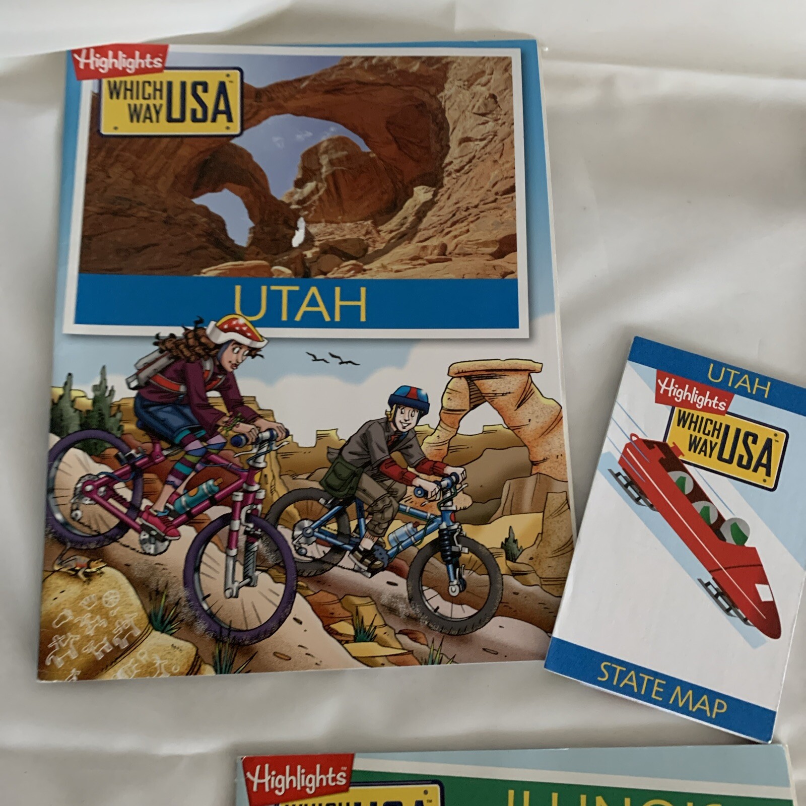 Highlights Which Way USA State Activity Books Map Lot of 8 Home School 2013-2014