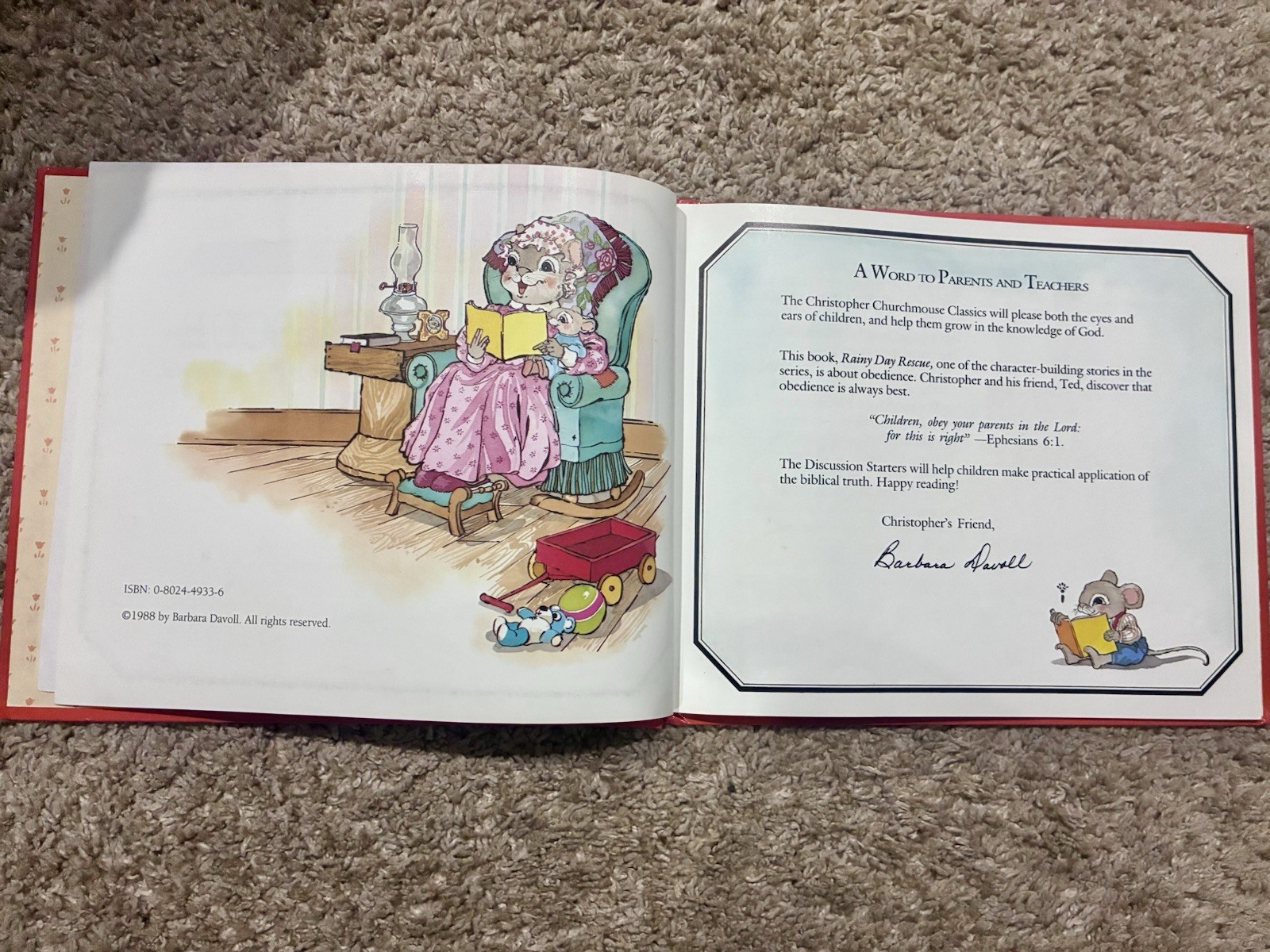 Christopher Churchmouse Classics Ser.: Rainy Day Rescue by Barbara Davoll