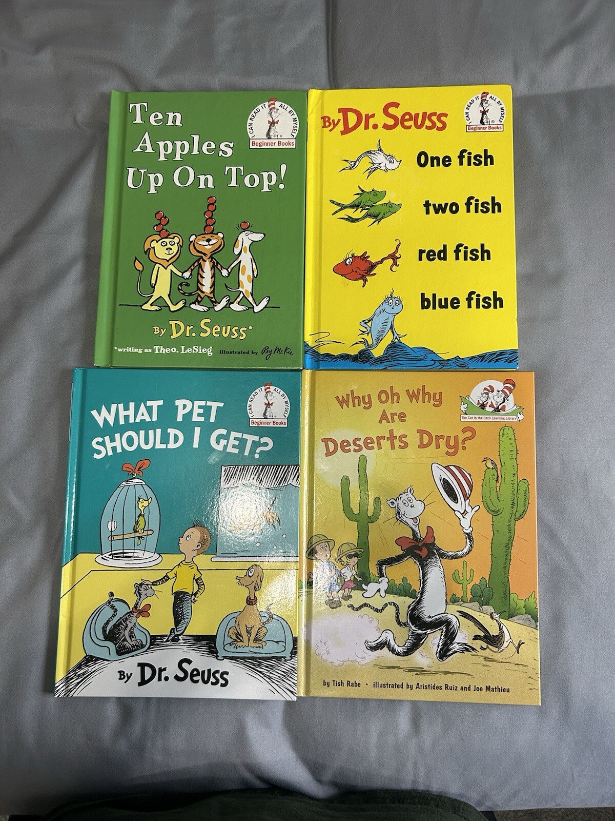 4-PC Dr Seuss Books Kids Children’s Beginner Reading Gift School Learning