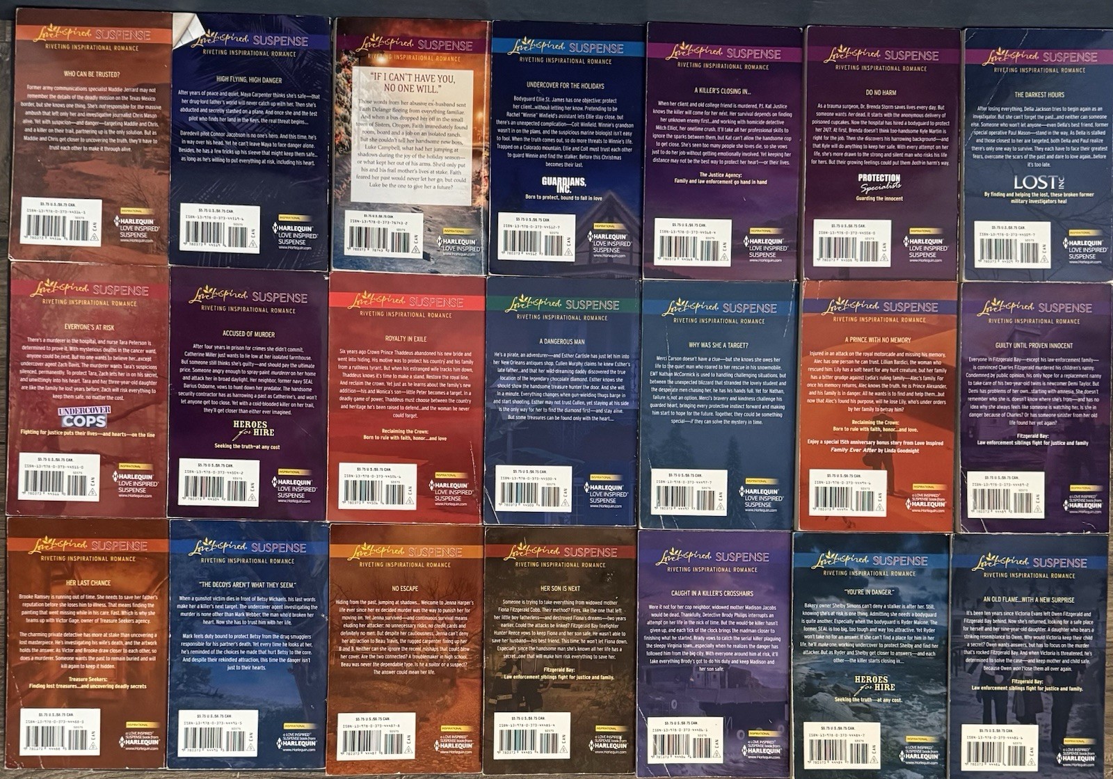 152 Love Inspired Suspense 2010-2019- All books pictured