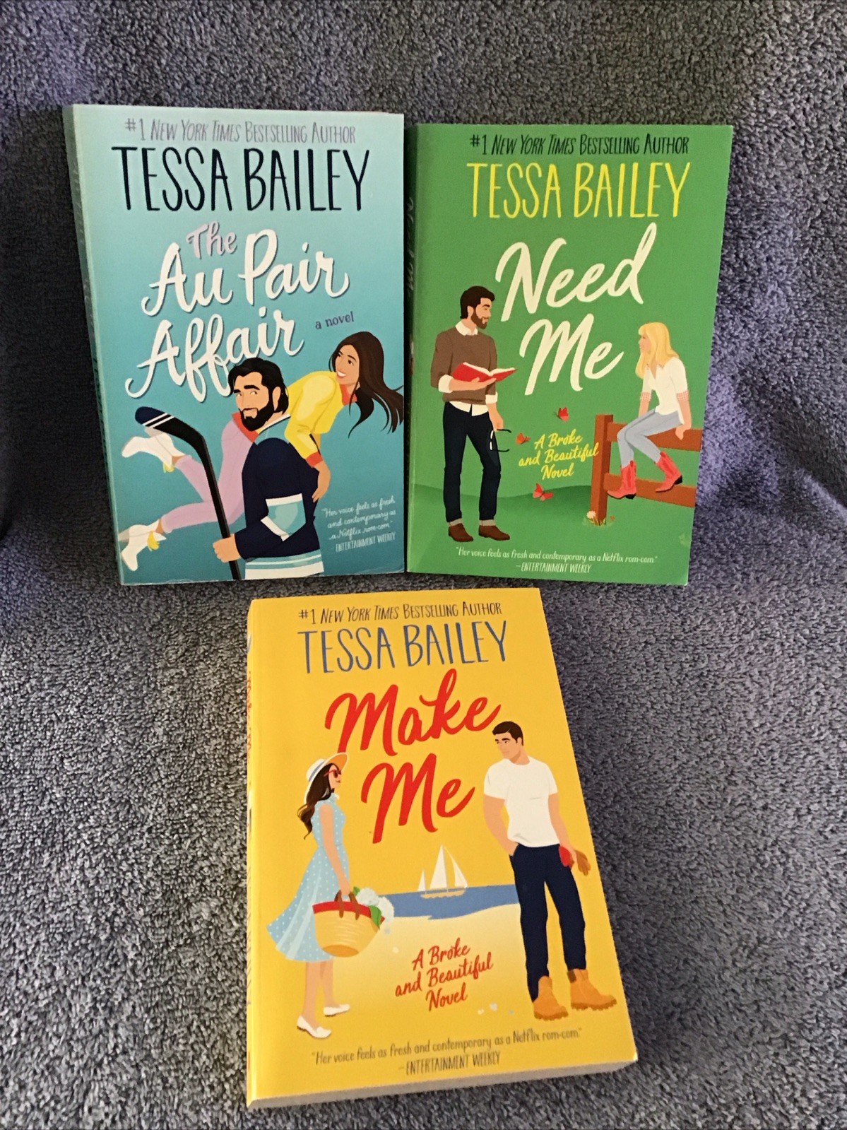 Tessa Bailey Book Lot 3 AU PAIR AFFAIR Sexy Steamy Romance Love Spicy Fiction