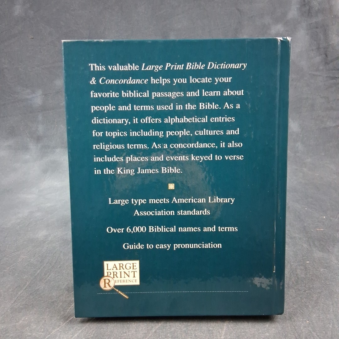 Large Print Reference Bible Dictionary & Concordance Ottenheimer 1995 HC Book