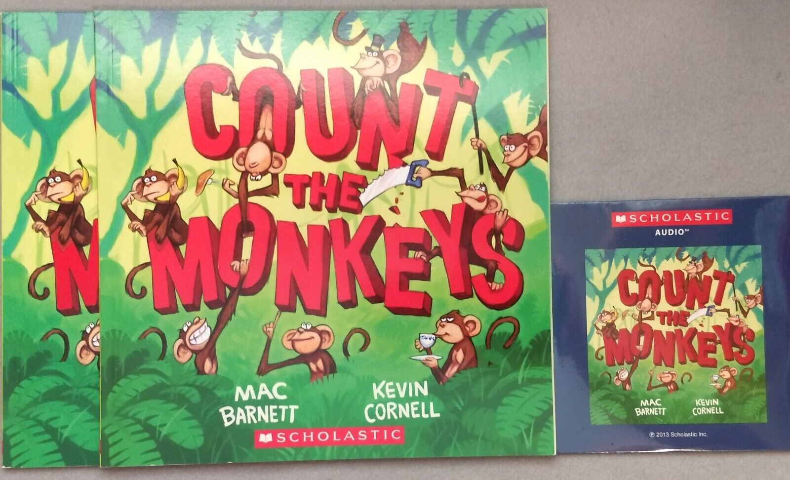 2Bks & 1CD: Count the Monkeys-Scholastic Listening Center-PLS Read Description