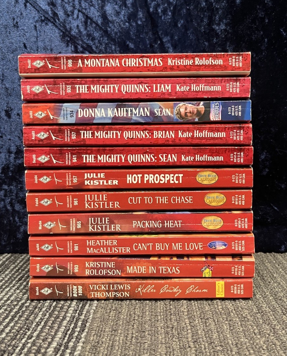 11 Harlequin TEMPTATION Paperback Novels 2002/04 Varies #’s From 906-1000