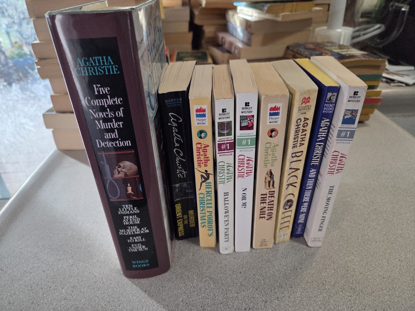 Agatha Christie. 9 Books. 1 Omnibus- 13 Stories In Total. PB & HC