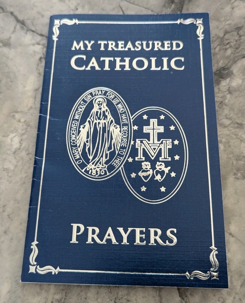 My Treasured Catholic Prayers Sisters of Charity Prayer Book Blue Hardcover VG