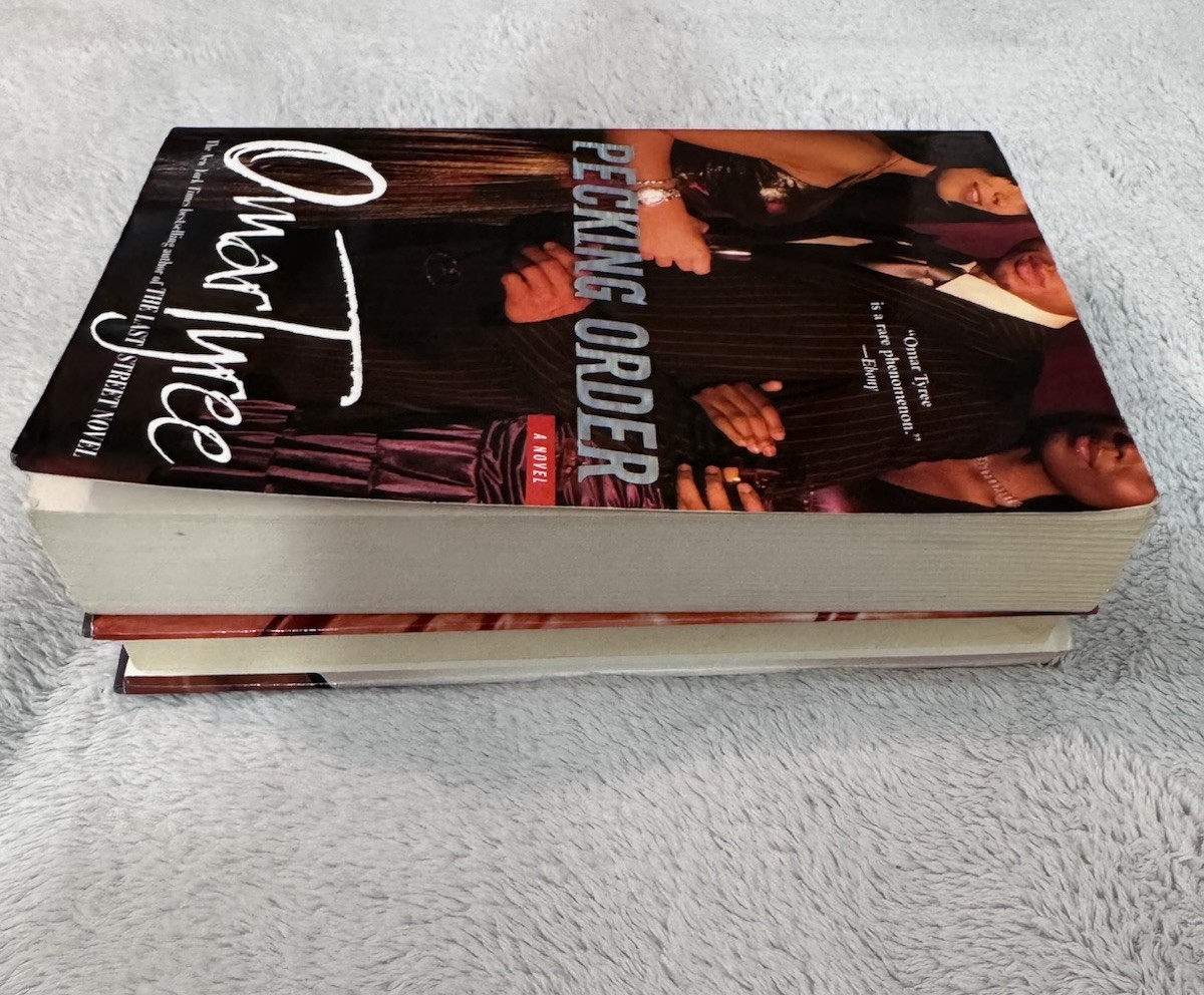 Used Omar Tyree Hardcover Book Lot Pecking Order Diary of a Groupie PB & HC