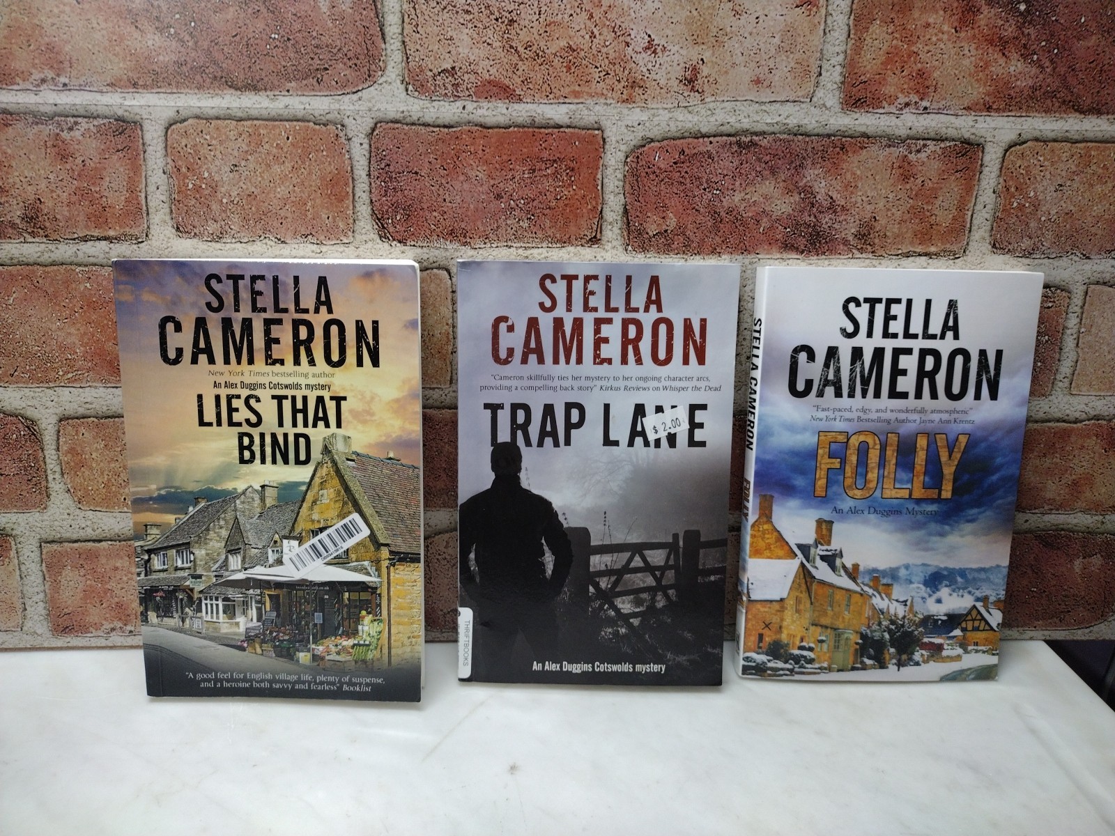 Lot of 3 – Stella Cameron Paperbacks – Folly/Trap Lane/Lies That Bind – Mystery