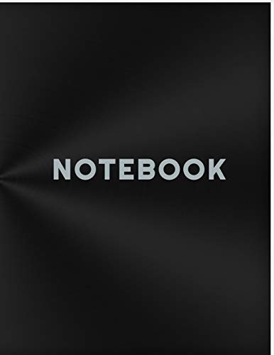 NOTEBOOK: College Ruled Notebook – Black with Sky Rays Large 8.5 x 11 inches –