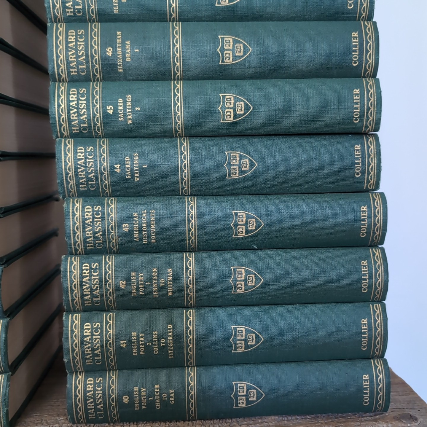 Harvard Classics Complete Set 52 Five Foot Shelf Books 1909 Collier RARE Green