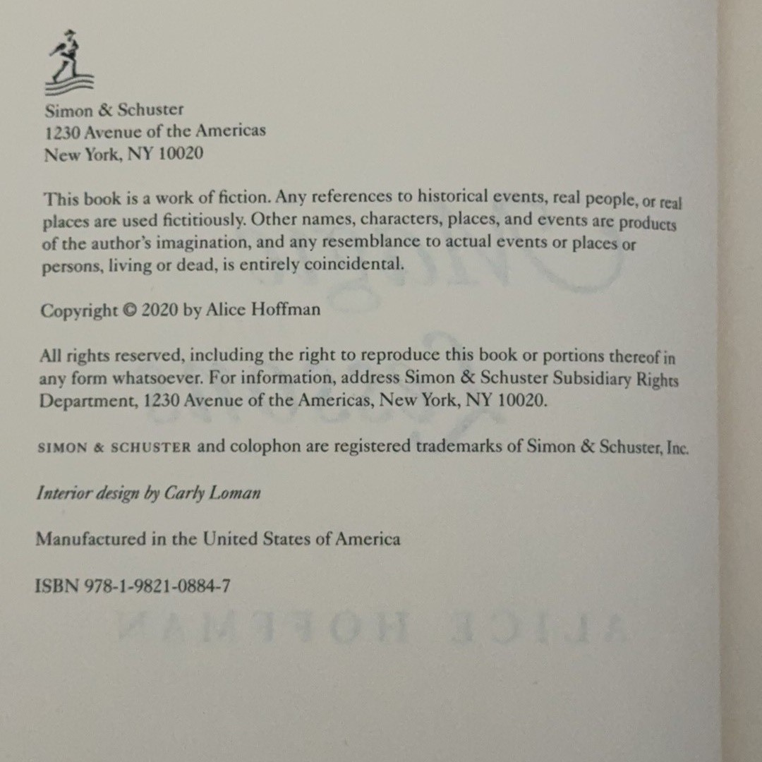 Alice Hoffman Magic Lessons (2020) Hardcover Dust Jacket
