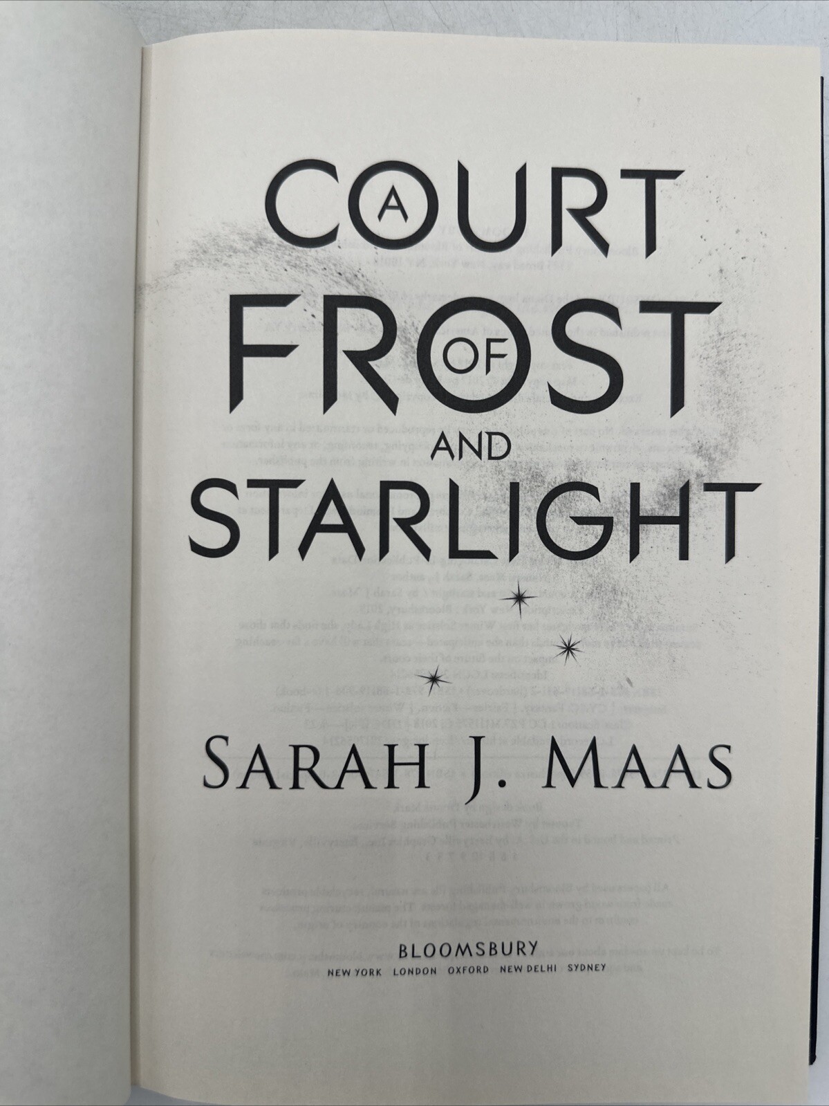 A Court of Frost and Starlight [A Court of Thorns and Roses] by Maas Acceptable