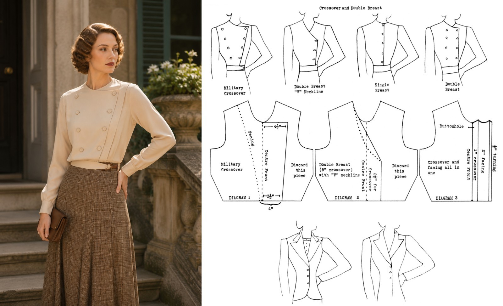 Systematic Dress Design Pattern Drafting Sewing Vintage 1930s Fashions | Jane