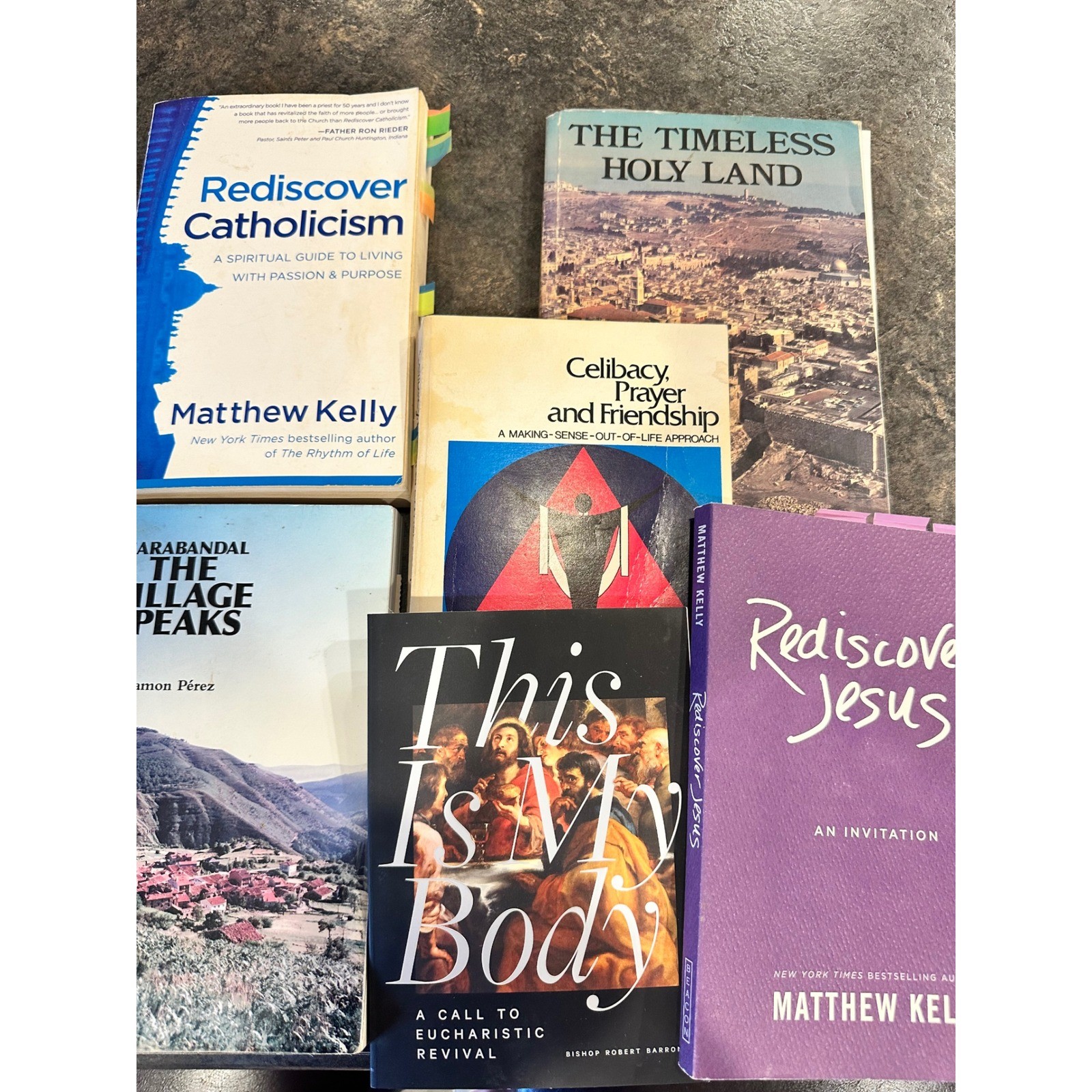 Mixed Christian Book Lot of 6 Matthew Kelly Robert Barron Religious Spiritual