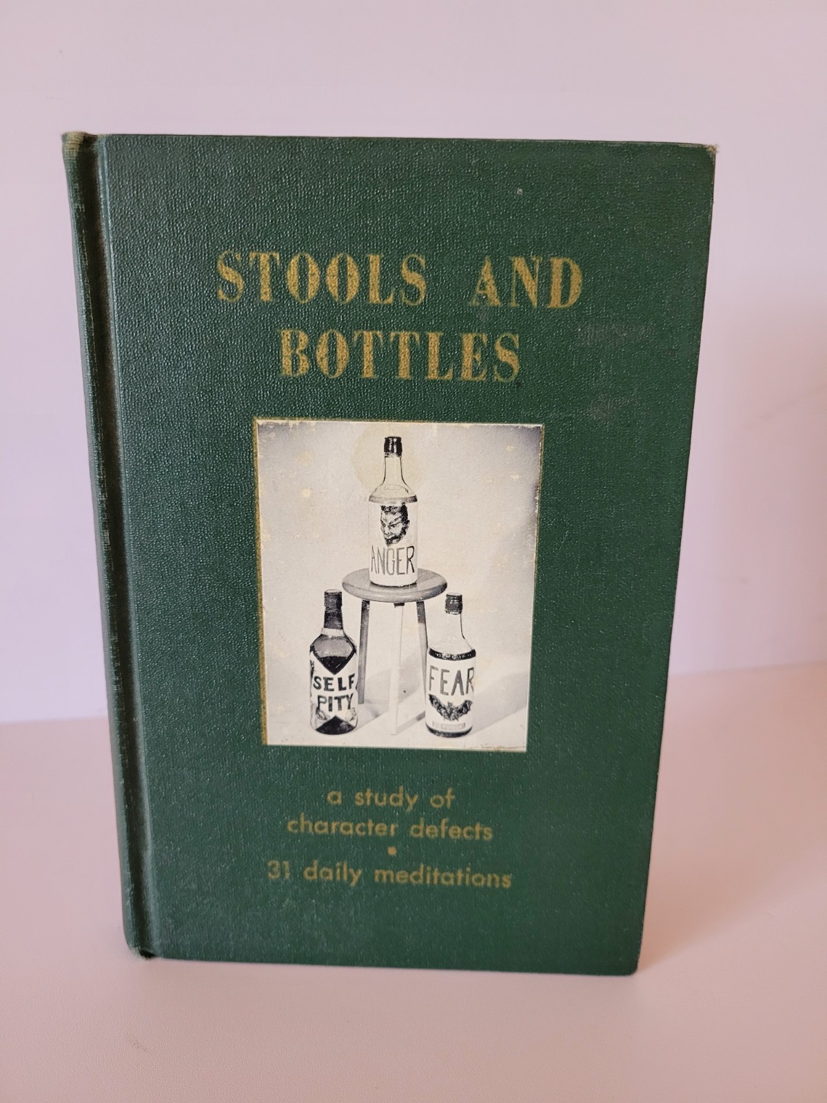 Vintage AA Alcholics Anonymous Recovery Stools And Bottles Hardcover 1970