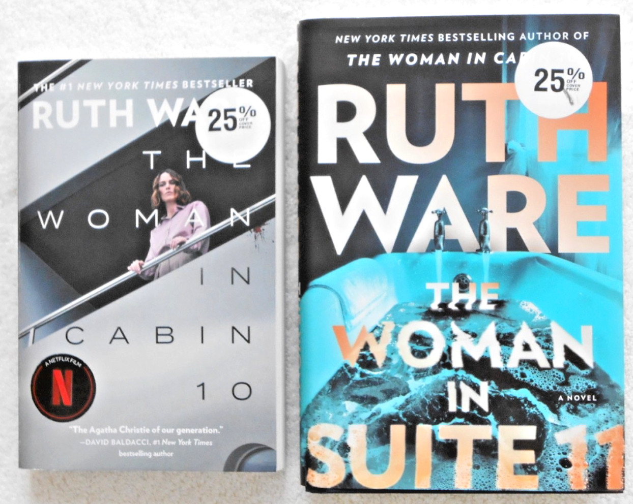 BOOKS – RUTH WARE – “THE WOMAN IN CABIN 10” & “THE WOMAN IN SUITE 11”