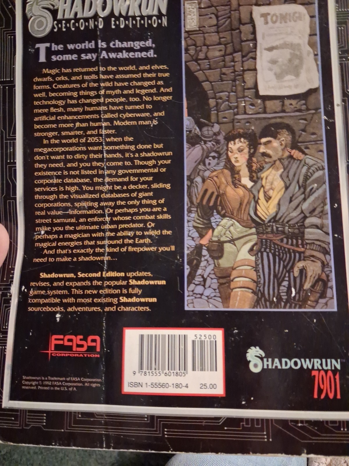 Shadowrun 2E 7901 FASA Corporation Rulebook RPG 1992