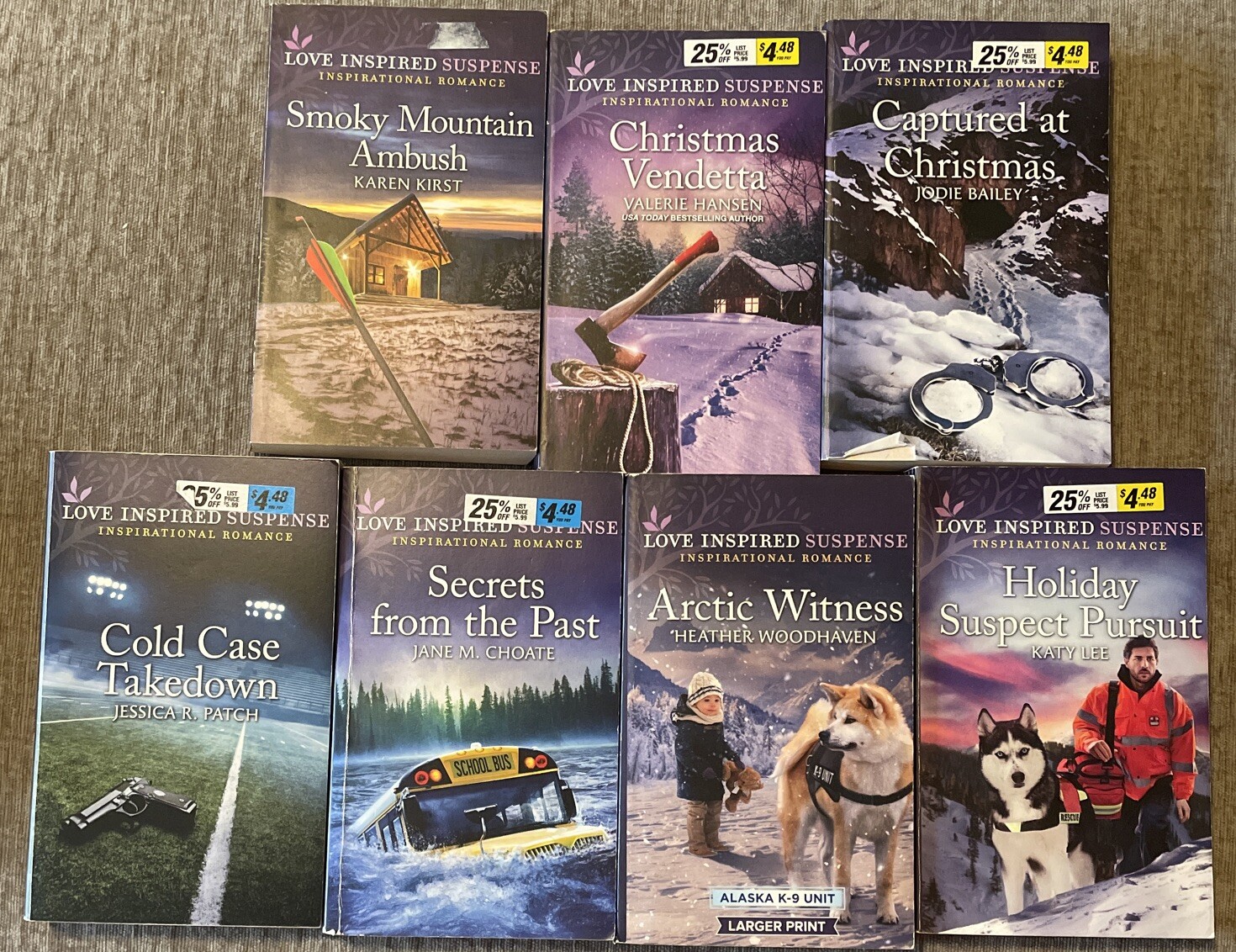 7 PBs: Love Inspired Suspense-Apr/Oct/Nov/Dec’21-VERY GOOD!