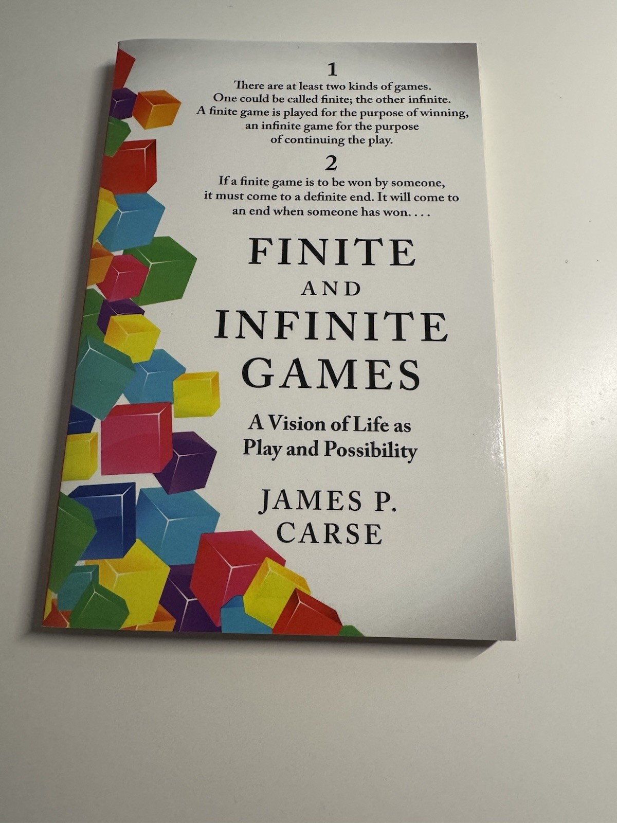 Finite and Infinite Games by James Carse (2013, Trade Paperback)