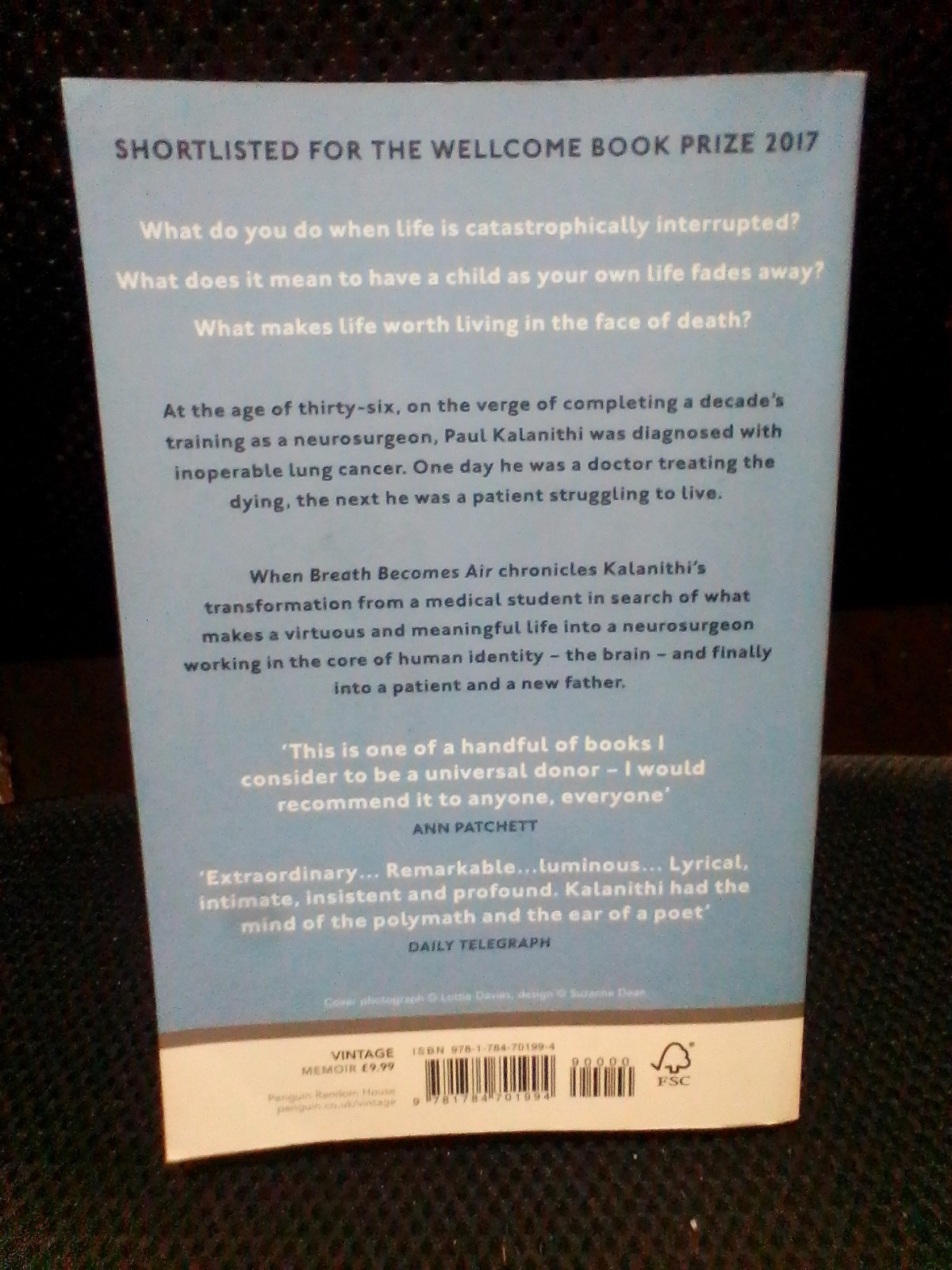 When Breath Becomes Air by Paul Kalanithi: Used