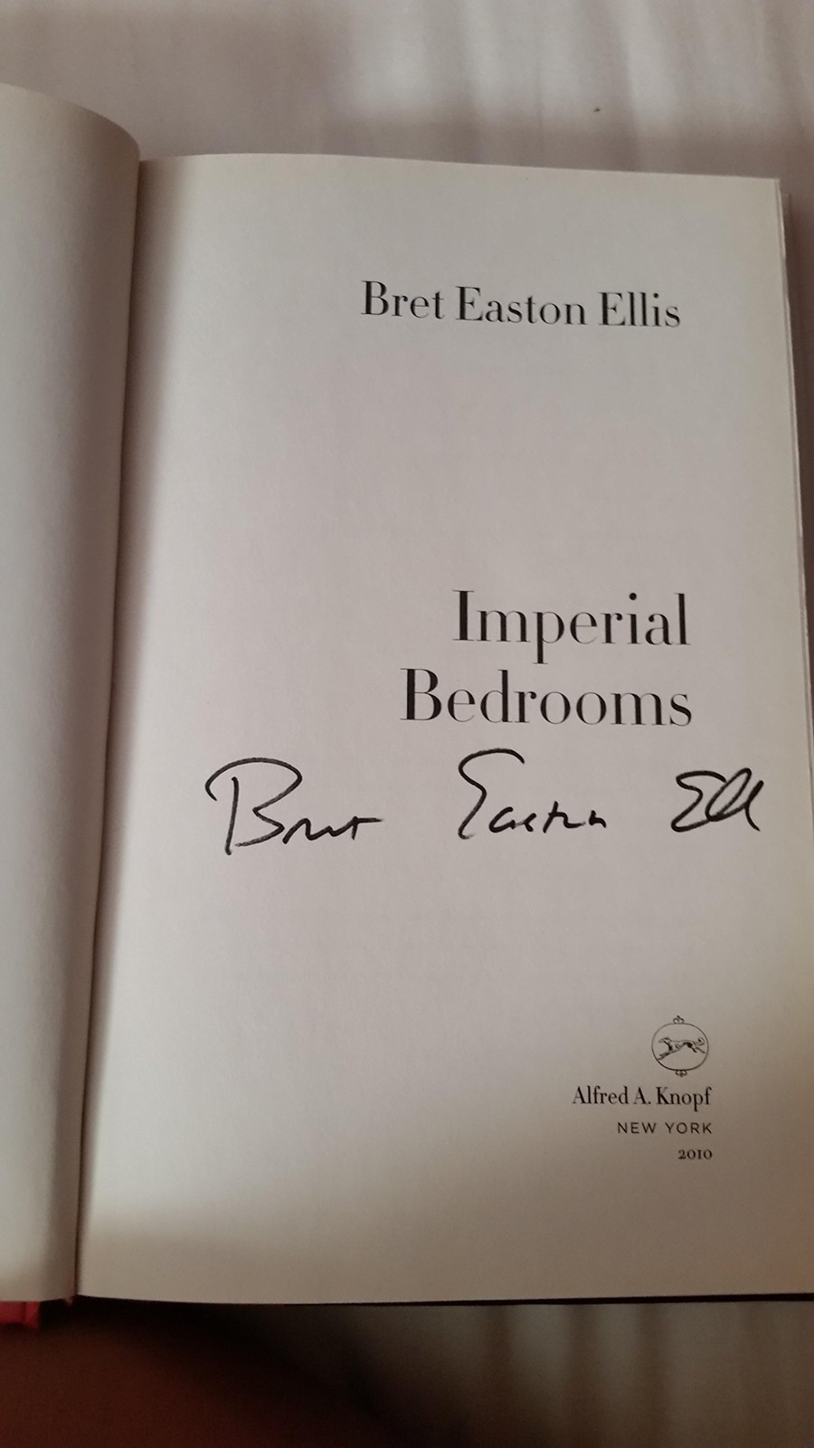Imperial Bedrooms – hardcover Ellis, Bret Easton