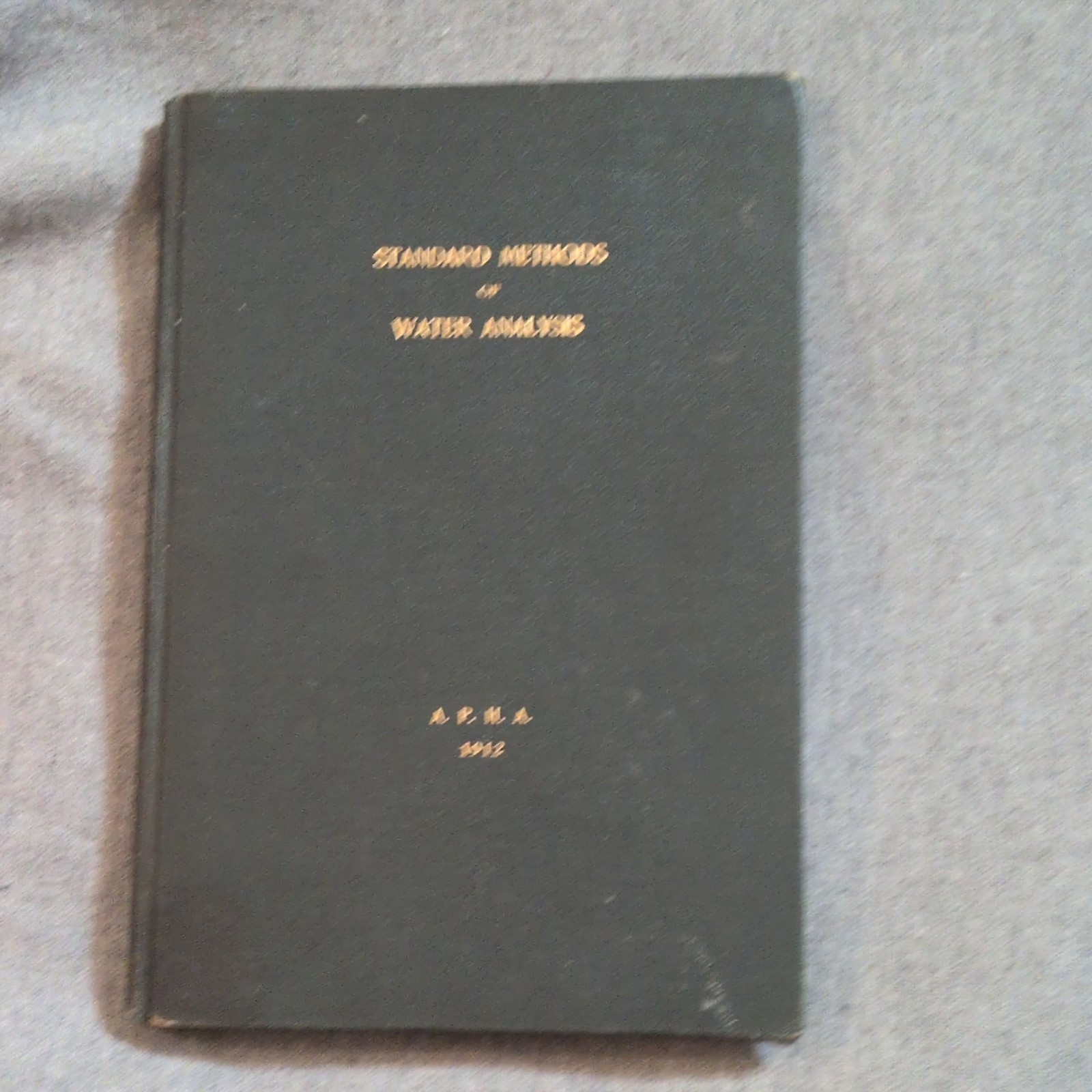American Public Health Association Standard Methods Water & Sewage 2nd Ed HC