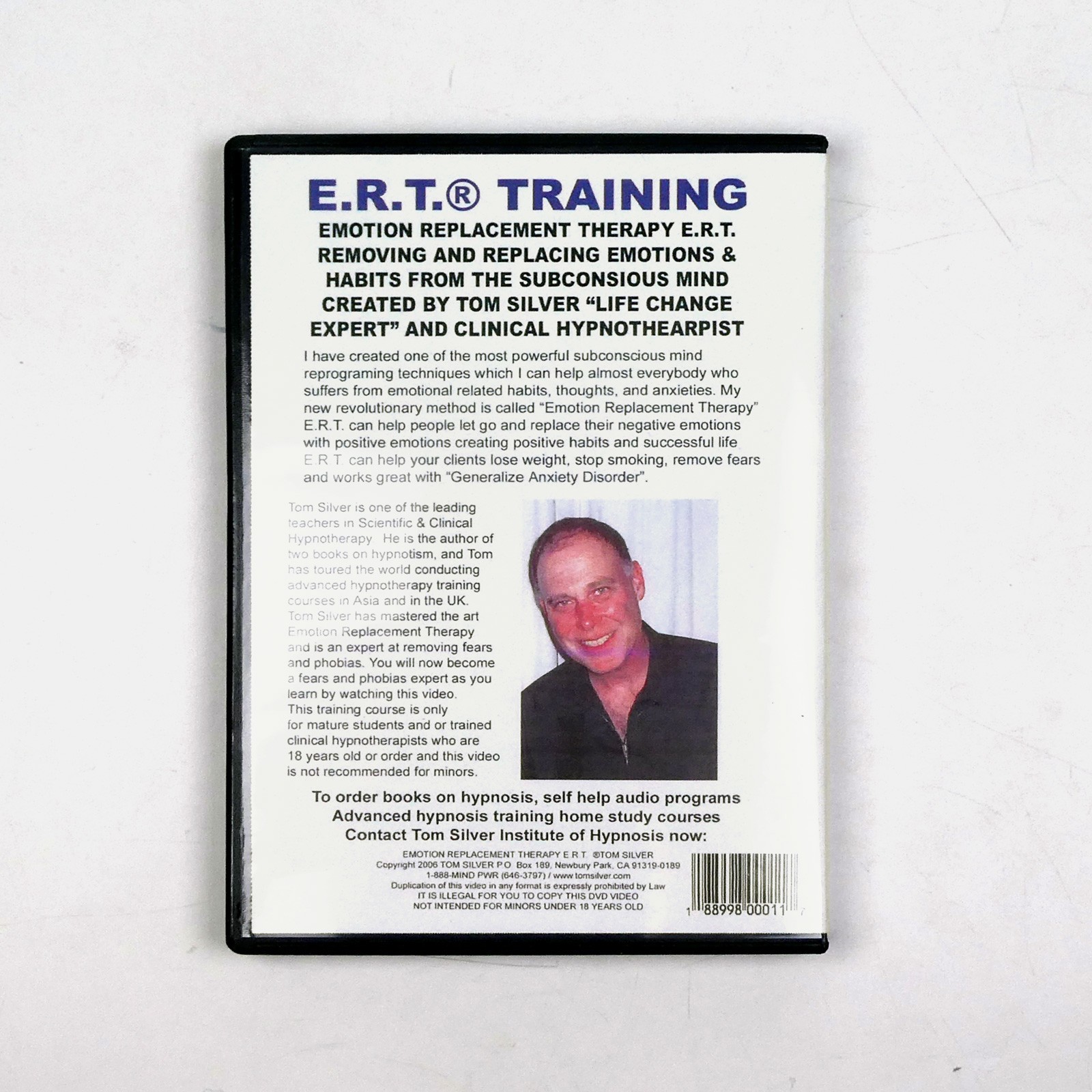 Emotion Replacement Therapy HYPNOSIS DVD Hypnotherapy Instant Shock inductions