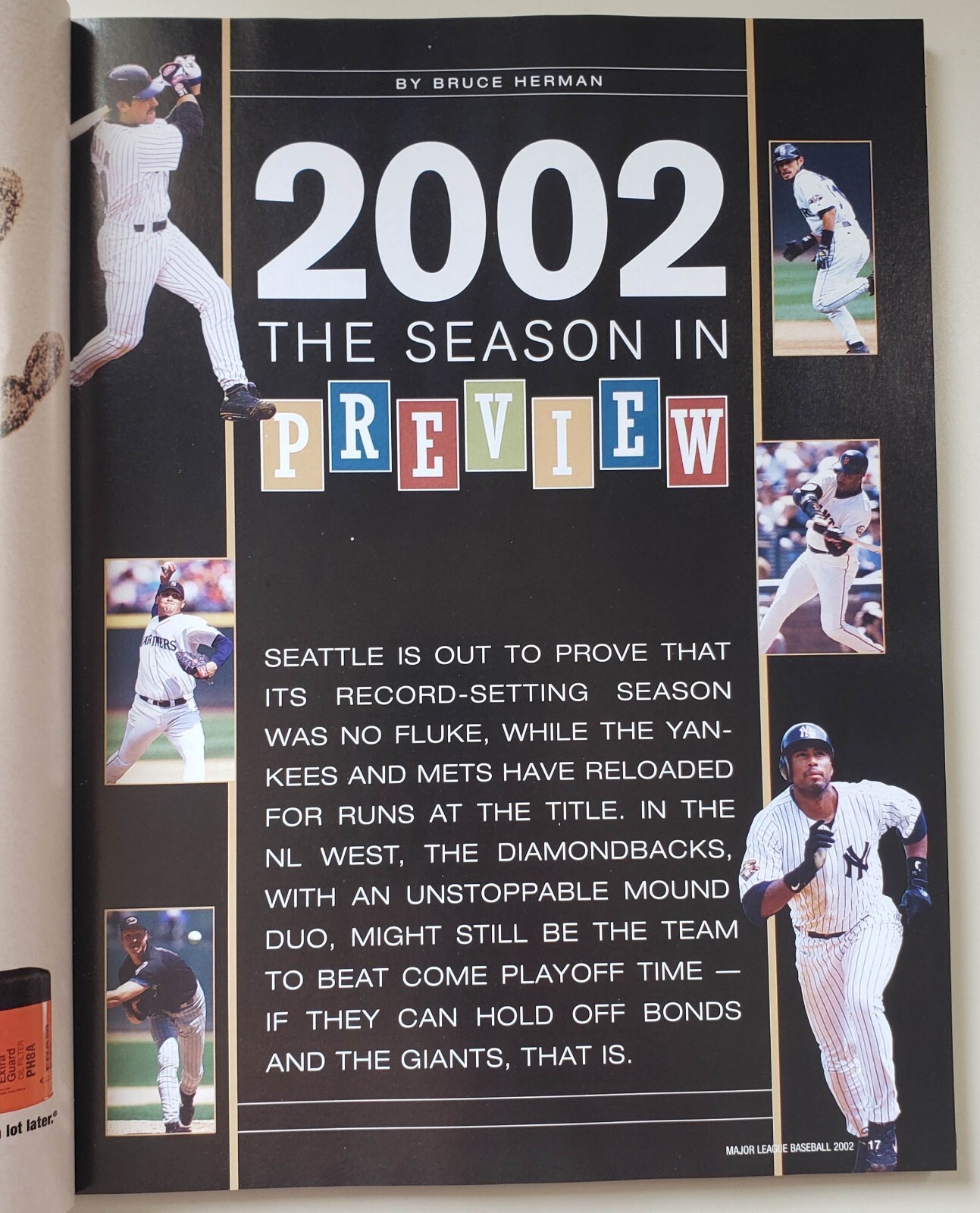 2002 MLB Official Guide To The 2002 Baseball Season Program 240 Pages MINT/NEW