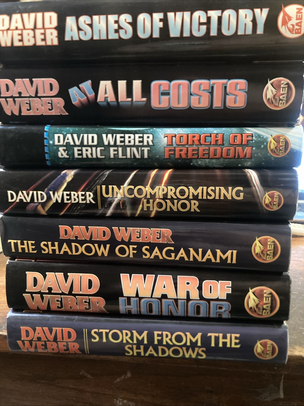 Lot of 7 David Weber Hardcover Book