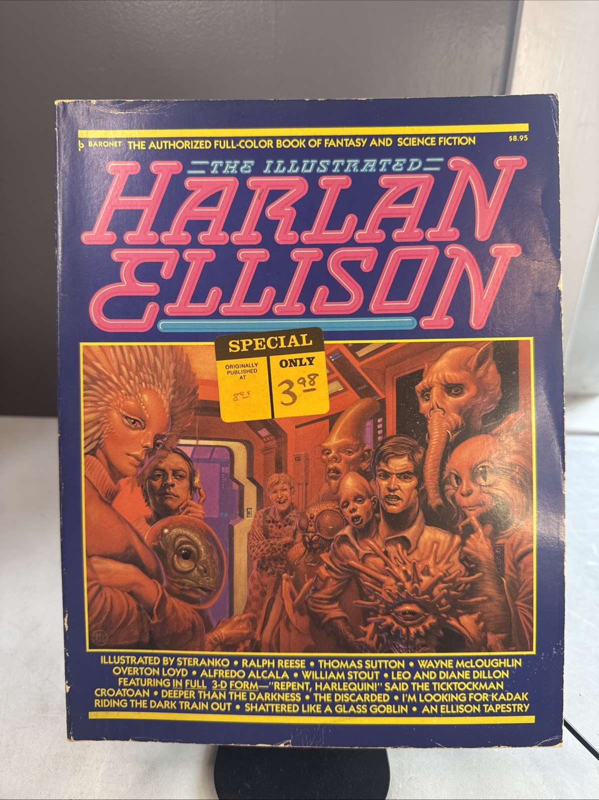 The Illustrated Harlan Ellison Baronet Steranko Adams Softcover Paperback Sci-Fi