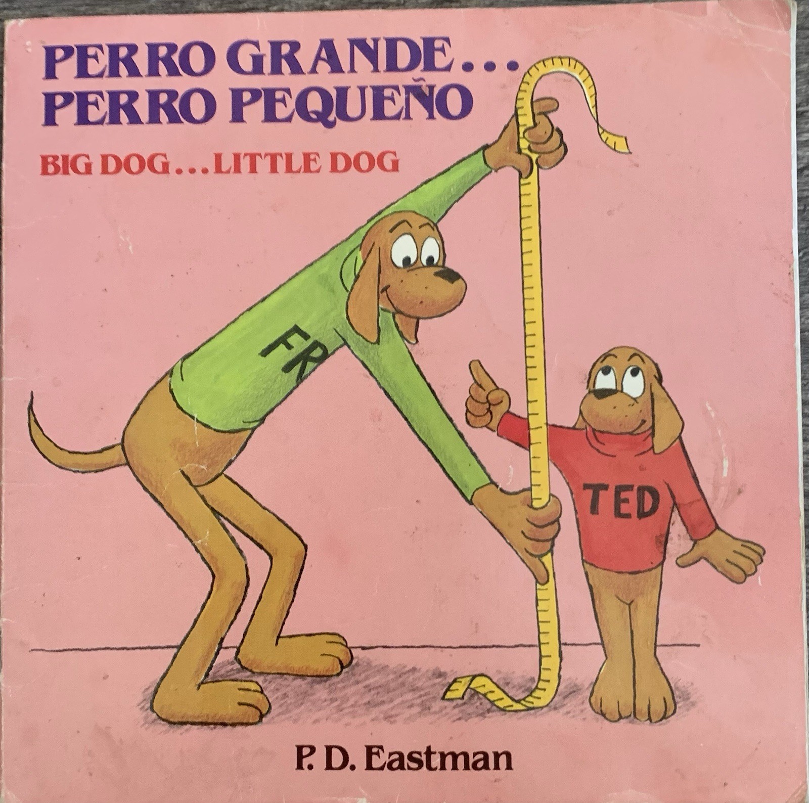RARE! Vtg Trade PB Spanish Ed. Big Dog Little Dog: A Bedtime Story ACCEPTABLE!!!