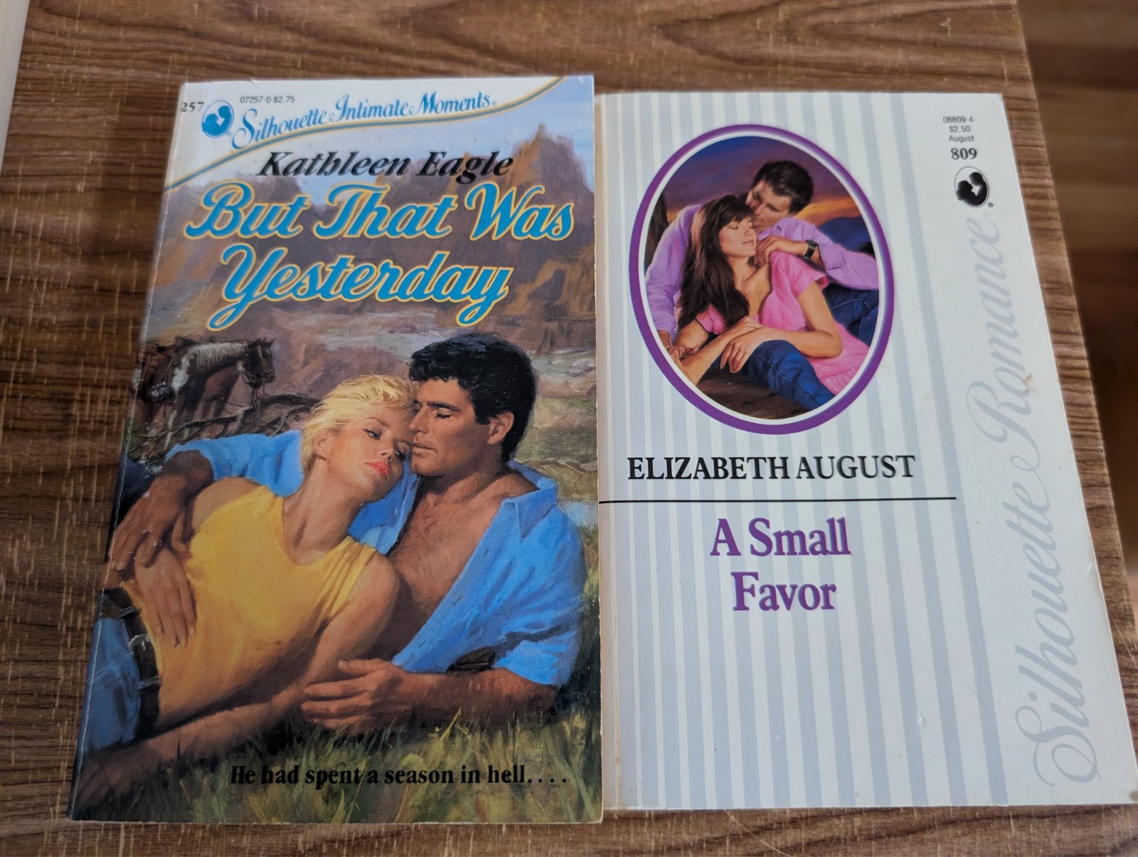 Lot of 2 Silhouette Romance Intimate Moments Vintage Paperbacks