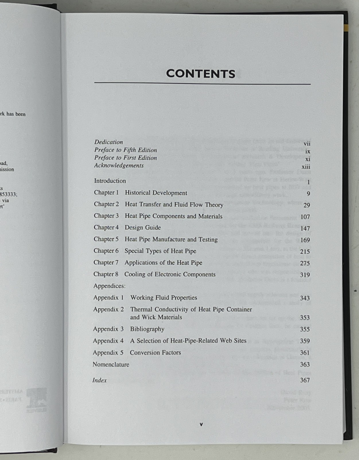 Heat Pipes: Theory, Design & Applications: 5th Edition by Reay & Kew – 2006 HC