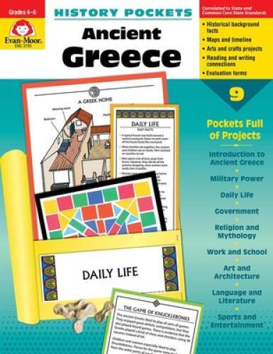 History Pockets: Ancient Greece – Paperback By Evan Moor – GOOD