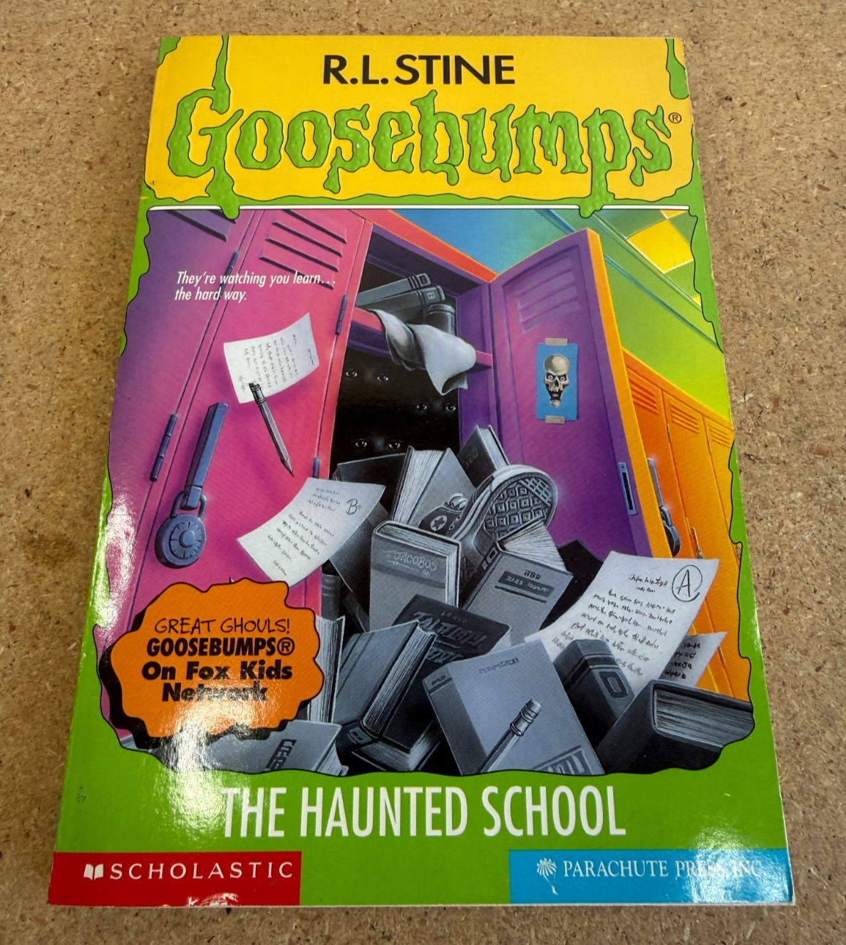 RL Stine Goosbumps book #59 The Haunted School 1st Edition Vintage Rare Nice!